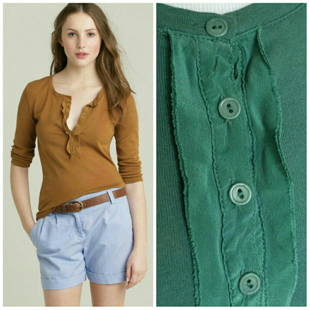 j. crew • henley button tee